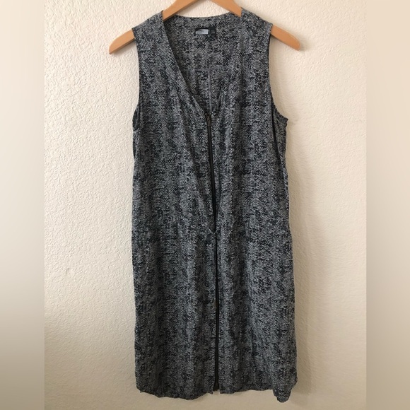 Eileen Fisher Dresses & Skirts - Eileen Fisher A Line Zip Up Silk Black & Gray Snake Print Dress - Size Small